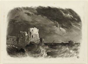 Castillo en ruinas junto al mar de John Rawson Walker