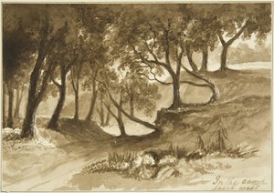 Vista en el Campamento de Burwalls, Leigh Woods de John Reverend Eden