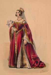 Invitado con disfraz para el Bal Costumé de la Reina Victoria, 12 de mayo de 1842, 1843 de John Richard Coke Smyth
