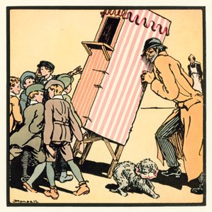 Kensington Rhymes: The Punch And Judy Show (litografía en color) de John Robert (after) Monsell
