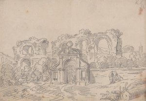 Arco barroco y ruinas del acueducto romano de John Robert Cozens