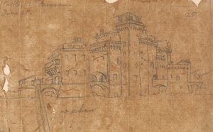 Castillo de Ferrara, 21 de junio de John Robert Cozens
