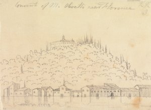 Convento de Monte Olivetto, cerca de Florencia de John Robert Cozens