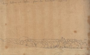 Palacio del Rey en Portici desde el Boschetto, 2 de septiembre de John Robert Cozens