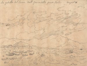 La Gabella del Pesce dal Granabello Preso Portici, 20 de agosto de John Robert Cozens