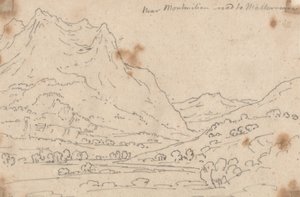Cerca de Montmilian, camino de Malterverne de John Robert Cozens