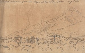 Parte del Monte Vesubio desde la Loggia de la Villa, Portici, 22 de agosto