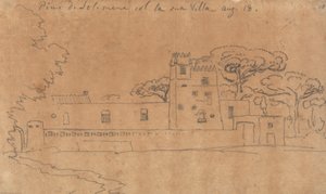 Pinos de Solimena con su Villa, 18 de agosto de John Robert Cozens