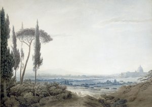 Roma desde la Villa Mellini de John Robert Cozens