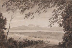 El lago Lemán desde el cantón de Berna de John Robert Cozens