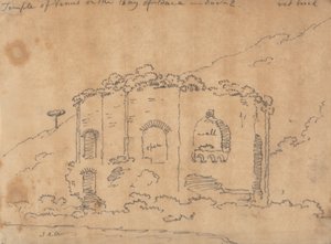 Templo de Venus en la bahía de Baia, 2 de diciembre de John Robert Cozens