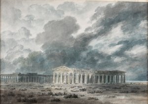 Dos grandes templos en Paestum de John Robert Cozens