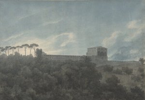 Vista de la Villa Lante en el Janículo en Roma, 1782-83 de John Robert Cozens