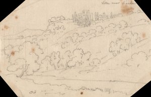 Villa cerca de Siena de John Robert Cozens
