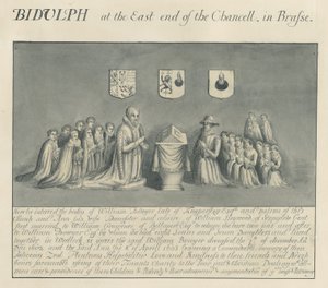 Placa de latón en la Iglesia de Biddulph - William Bowyer de Knipersley