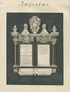 Iglesia de Ingestre - tabletas a Walter Chetwynd mayor y menor
