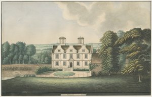 Pendeford Hall: pintura en acuarela de John Robert Fernyhough