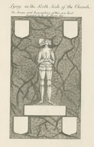 Figura de piedra y latón [Sir James Lee]: dibujo a pluma y lavado, nd [siglo XIX] de John Robert Fernyhough