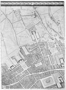 Mapa de Bloomsbury y Holborn, Londres, 1746