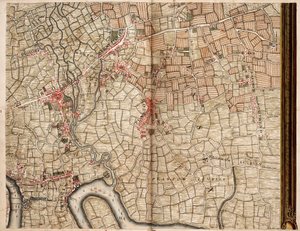 Mapa de Bow, Stratford, Blackwall y Plaistow de John Rocque