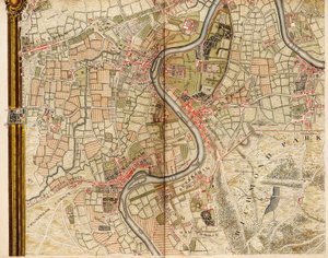 Mapa de Hounslow, Twickenham y Richmond de John Rocque