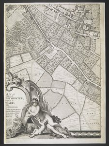 Plan de Londres, parte de los campos de bloqueo,  Un plan de las ciudades de Londres y Westminster, y el distrito de Southwark; : con los edificios contiguos; De una encuesta real, / tomada por JOHN ROCQUE, Land-Surveyor, y grabada por John Pine,  juan roc de John Rocque