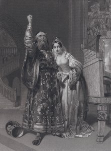 Marino Faliero, Dogo de Venecia, amenazando venganza por la difamación de su esposa, Aluycia Gradenigo