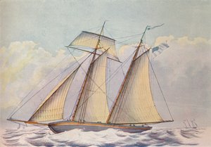 Goleta americana de velacho, 1825