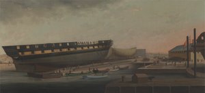 Puesta a flote de la Fragata de Su Majestad "Diana" en Blackburn
