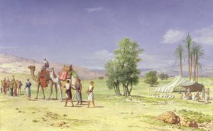 Los Mercaderes Madianitas Llevándose a José de sus Hermanos de John Rogers Herbert