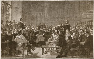 La Asamblea de Divinos de Westminster, ilustración de 