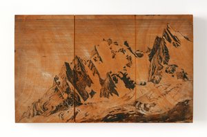 Aiguille Du Midi, Francia (pluma y tinta y acuarela sobre madera) de John Ruskin