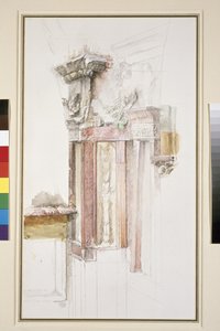 Pilastra en la Fachada de Sant Anastasia, Verona, junio 1869 de John Ruskin