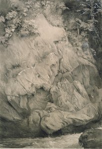 Estudio de roca de gneis, Glenfinlas, julio 1853-febrero 1854 de John Ruskin