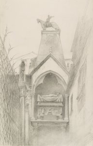 Estudio de la tumba de Can Grande della Scala en Verona, mayo-agosto 1869 de John Ruskin