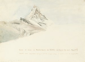 El Matterhorn, Suiza, desde el Noreste, 1849