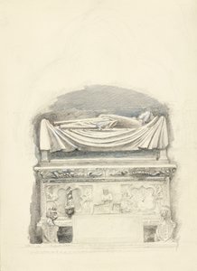 El Sarcófago y Efigie de la Tumba de Cangrande I della Scala, Verona, 21 de mayo-1 de julio de 1869 de John Ruskin