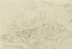 Vista de Lucerna desde Arriba, Octubre - Diciembre 1861 de John Ruskin