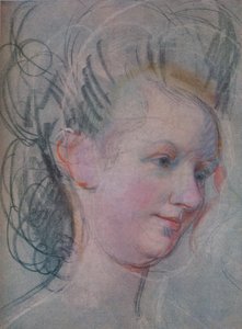 Boceto de la cabeza de una dama de John Russell