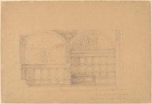 La Udienza del Cambio de Perugino en el Collegio del Cambio, Perugia de John Russell Pope