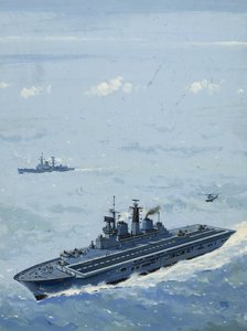 HMS Invincible (gouache sobre papel) de John S. Smith