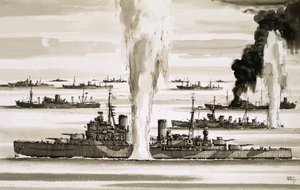 La flota británica navegando hacia Malta durante la Segunda Guerra Mundial de John S. Smith