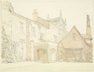 Frente Sur de la Casa Prebendal en Lower College Green de John Sanders