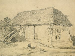 Un granero en East Winch, Norfolk de John Sell Cotman