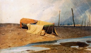 Un bote en la playa de John Sell Cotman