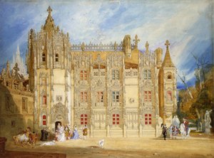 Casa Abacial en la Abadía de St. Ouen en Rouen, 1826 de John Sell Cotman