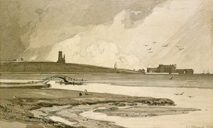 Iglesia de Blakeney y Wiveton Hall, 1818 de John Sell Cotman
