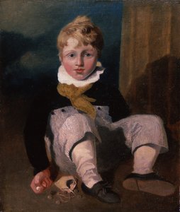 Niño jugando a las canicas (Henry Cotman) 1808 de John Sell Cotman