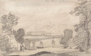 Puente y ruina, según Richard Wilson; En el Tíber de John Sell Cotman