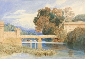 Chateau Navarre, cerca de Evreux, Normandía de John Sell Cotman